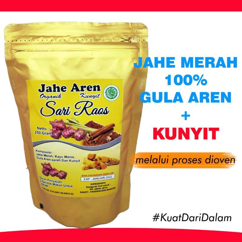 

Jahe Merah Aren + Kunyit 250gr