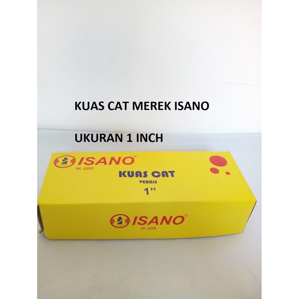 Isano Kuas 1 inch Cat 1&quot; Tembok Halus Ukuran Kecil Gagang Kayu Dinding Besi