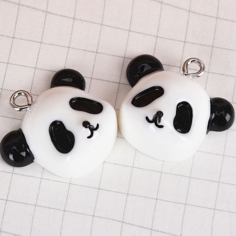 20pcs / set Liontin Bentuk Panda Bahan Resin Untuk Diy Perhiasan