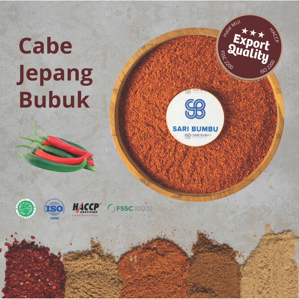 

Cabai Jepang Bubuk / Ichimi Togarashi - (Small Pack) Rempah *Export Quality