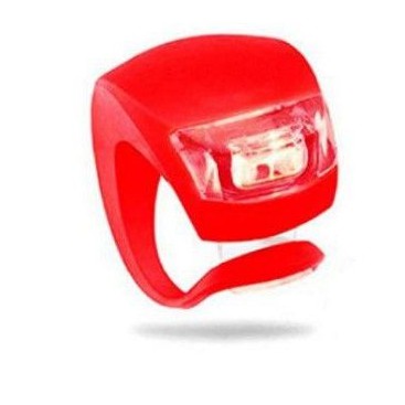 LAMPU LED STANG SPEDA WATERPROFF SILICON MERAH 1 PCS