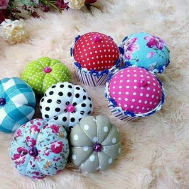 Souvenir Pernikahan Pinchusion Cupcake Tempat Jarum Pentul Shopee Indonesia