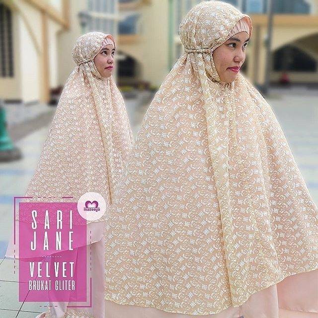 Mukena Brukat mewah dewasa cantik