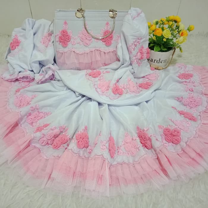 MY MUKENA SUTRA BORDIR KUNCUP PUTIH