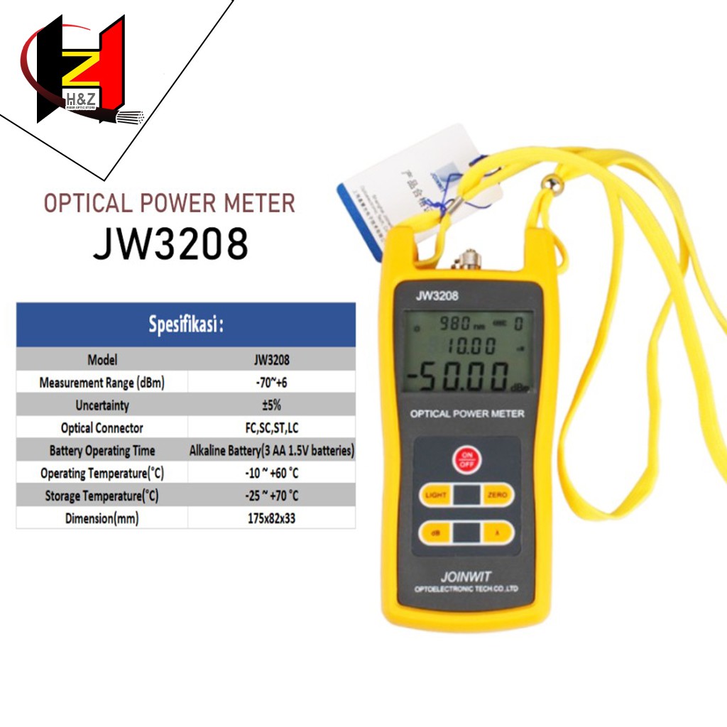 OPM JW3208 / OPM Joinwit 3208 / Joinwit JW3208 FTTH Jaringan Wifi Fiber Optik