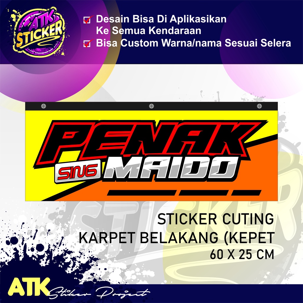 Sticker Cuting Karpet Belakang Truk  Stiker Kepet Karpet Belakang truk 35 Bahan Nyala Bisa Custom Tu
