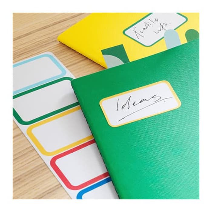 

Knallgul Label nama aneka warna, 15pc,lem kertas