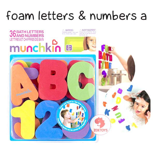 Zoetoys Foam Letters &amp; Numbers | Floating Bathroom Huruf Angka | Mainan Edukasi Anak