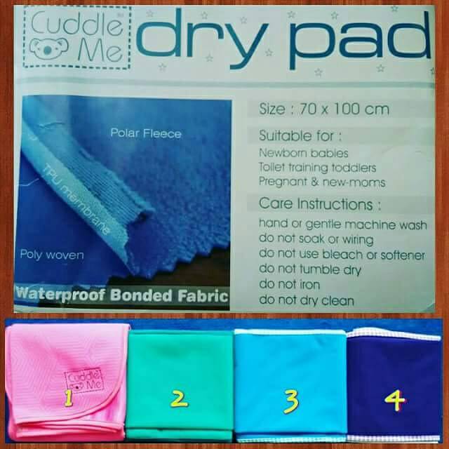 Cuddle Me Dry Pad Alas Ompol Perlak Bayi Matras Protector Waterproof Cuddleme Drypad