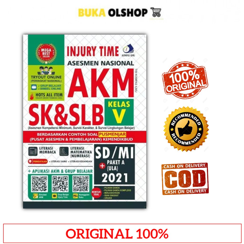 INJURY TIME AKM SK & SLB Kelas V SD/MI Buku AKM Kelas 5 SD/MI
