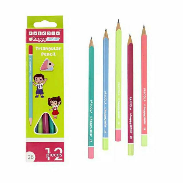 

PASCOLA Pensil 2B isi 12 pcs happy junior segitiga jumbo