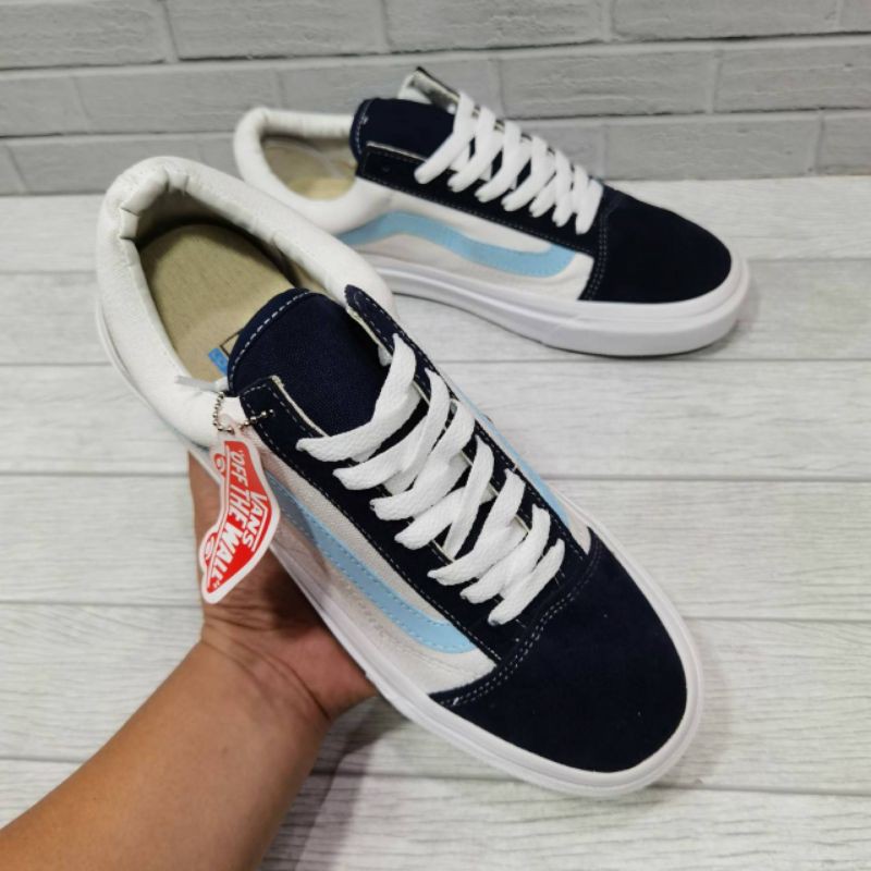 Sepatu Vans Old School Vault Putih Navy Size 39 - 43