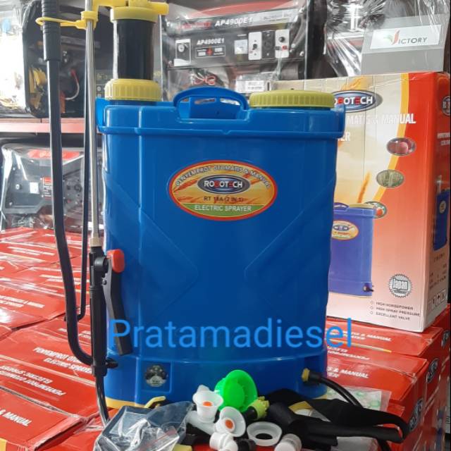 Sprayer ROBOTECH 2 in1(Manual&elektrik)Semprotan hama&Disinfektan 18Liter ROBOTECH