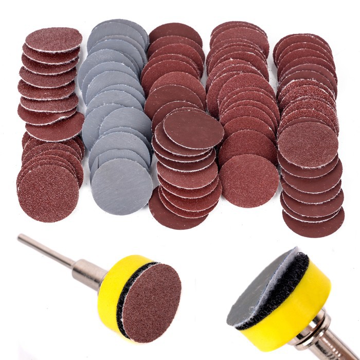 Disc Pad Amplas Bulat Velcro 1&quot; Polishing Mini Grinder Dremel 1 SET