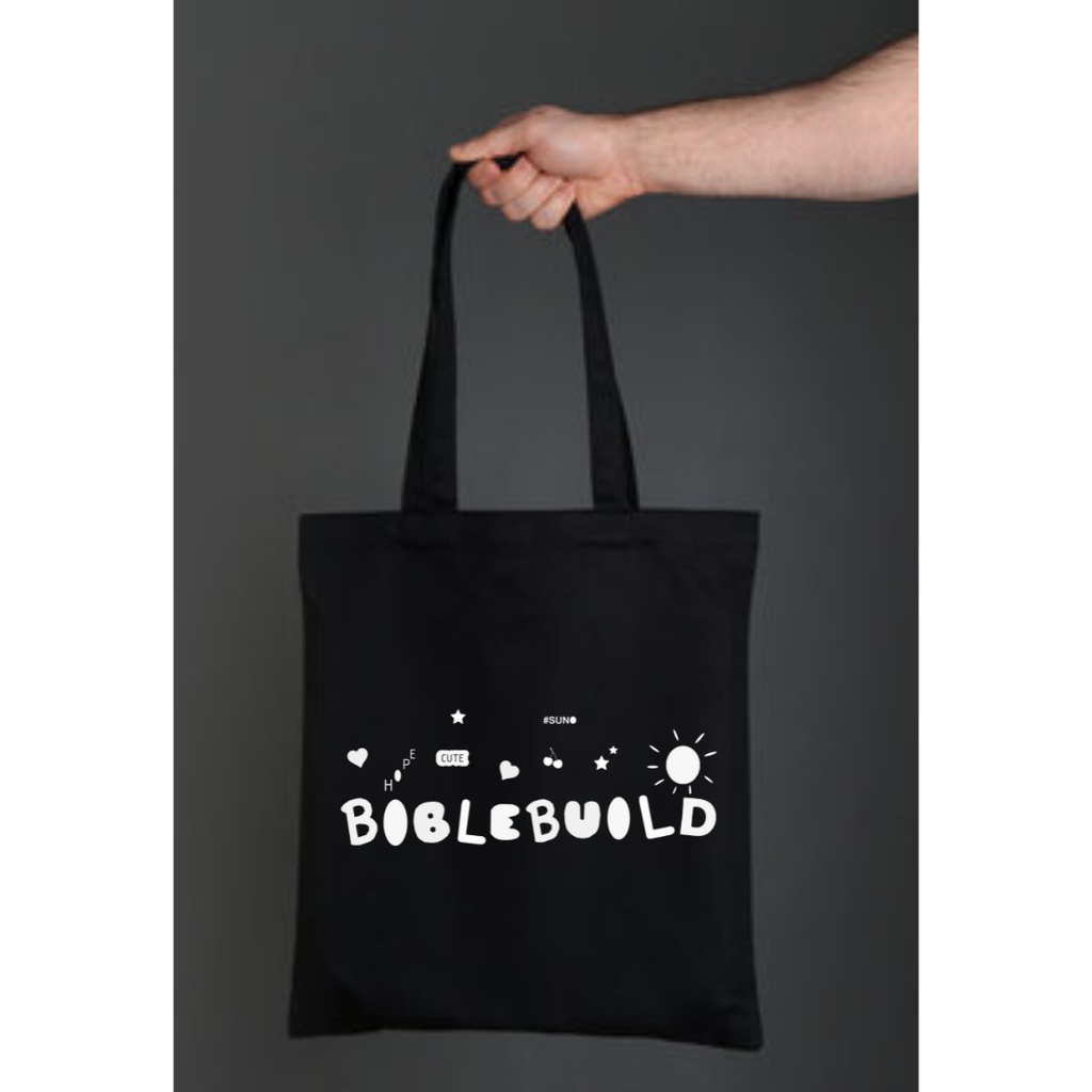 Totebag / Stringbag Ransel Serut Drawstring Tulisan Biblebuild Raikantopeni Thailand Merchandise Actor