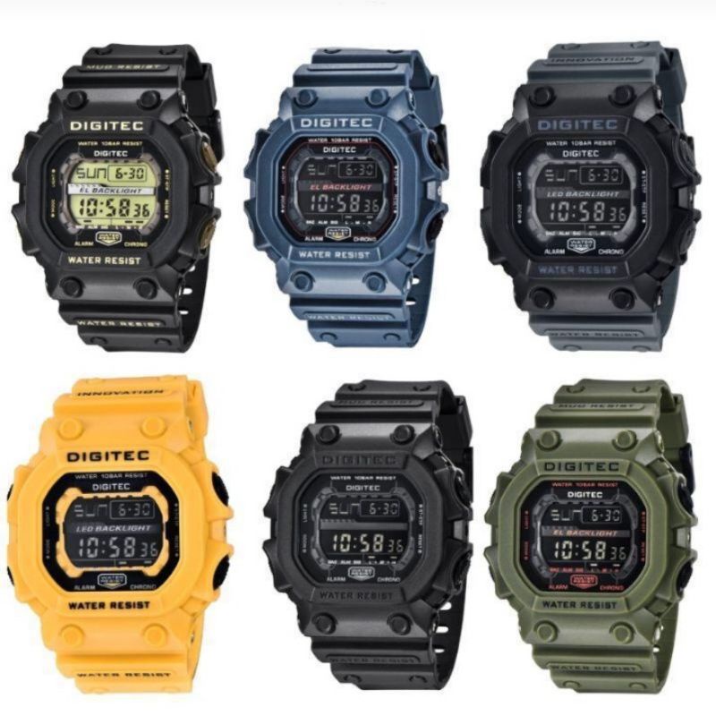 JAM TANGAN PRIA DIGITEC DG 5012 /2012 ORIGINAL TAHAN AIR RUBBER STRAP DIGITEC MONSTER