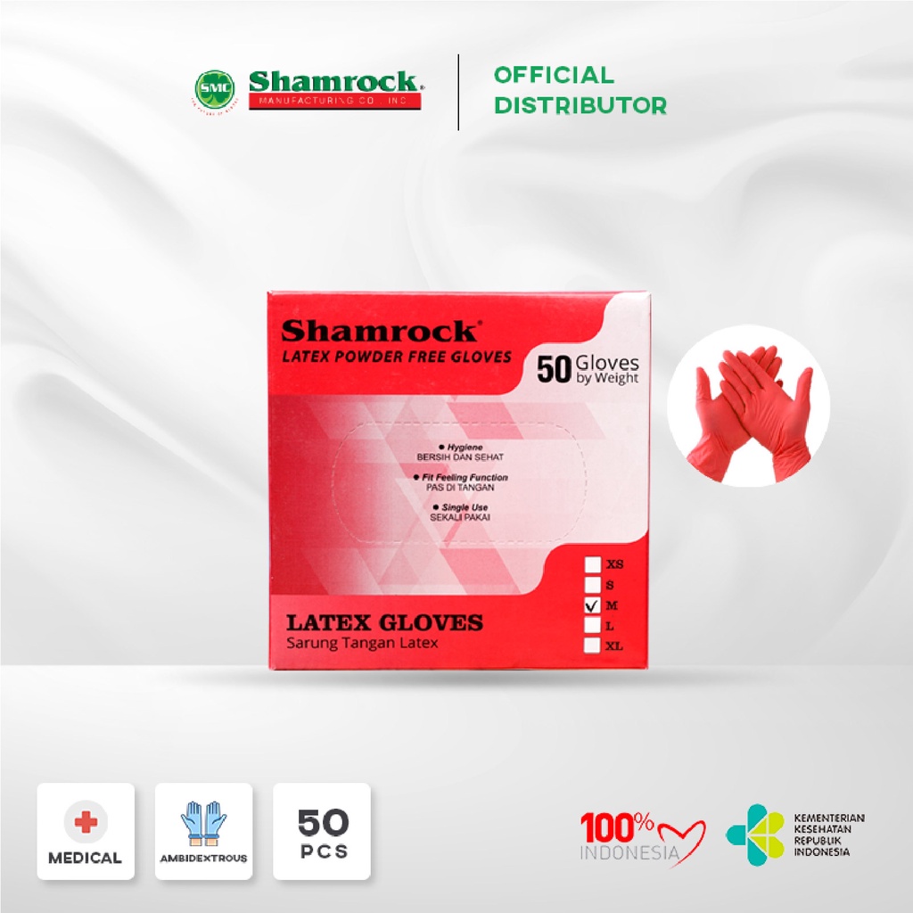 Shamrock Color Latex Gloves - Powder Free