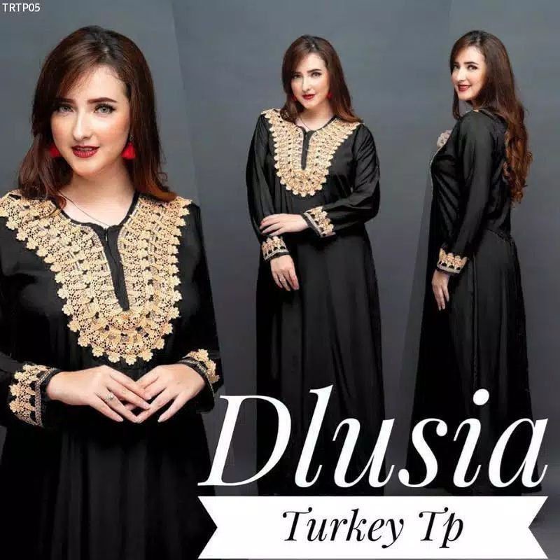 DASTER ARAB DLUSIA TURKEY TP | SANTUNG SUPER GRADE A | RESLETING DEPAN-Hitam
