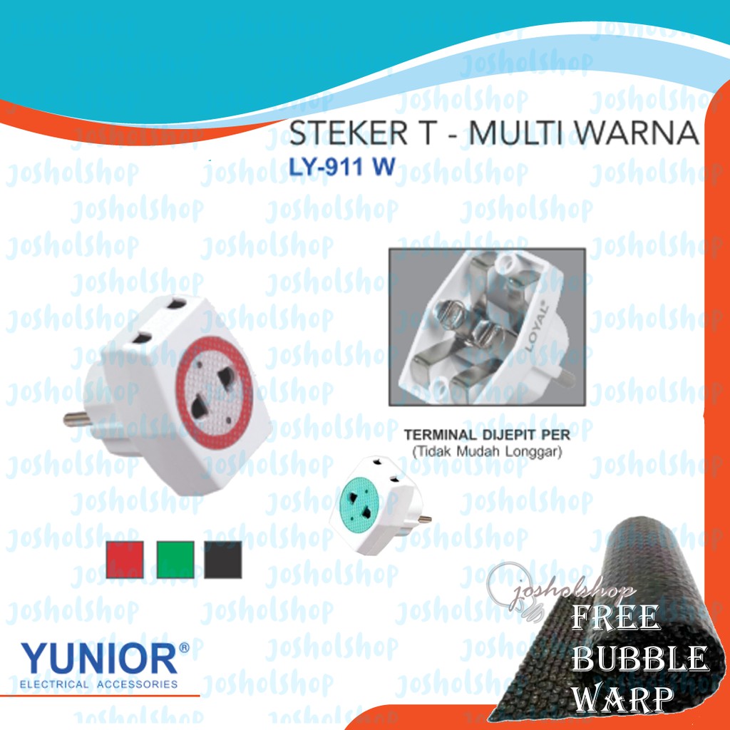 Yunior Loyal Steker Multi / Colokan T Multi Lubang Tiga LY-911W