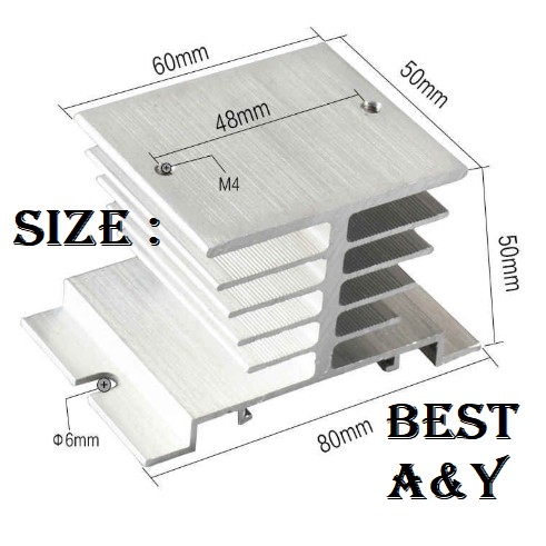 Aluminium Heatsink Pendingin Coller for Solid State Relay SSR