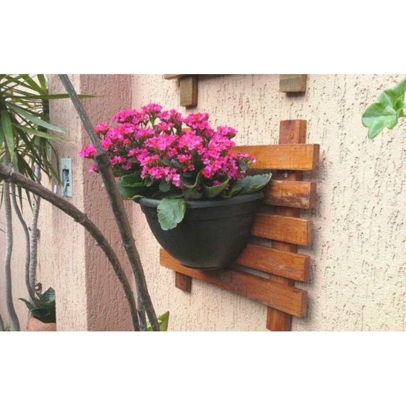 Rak pot tempel dinding alas pot dinding kayu vertical garden wall gardening rack