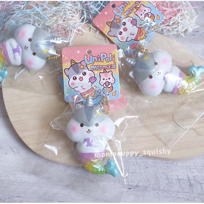 PROMO SQUISHY LICENSED poli uni mermaid by popular boxes (100% ORI)