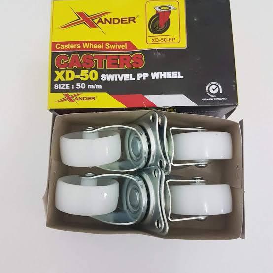 Roda Casters Castor Karet TG-50 50mm 2&quot; Set 4pc SAB / KTP / Triple S / XANDER