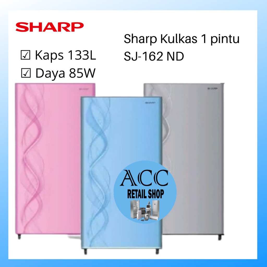 Sharp kulkas 1 pintu SJ-162 ND DEFROST KIREI NEW