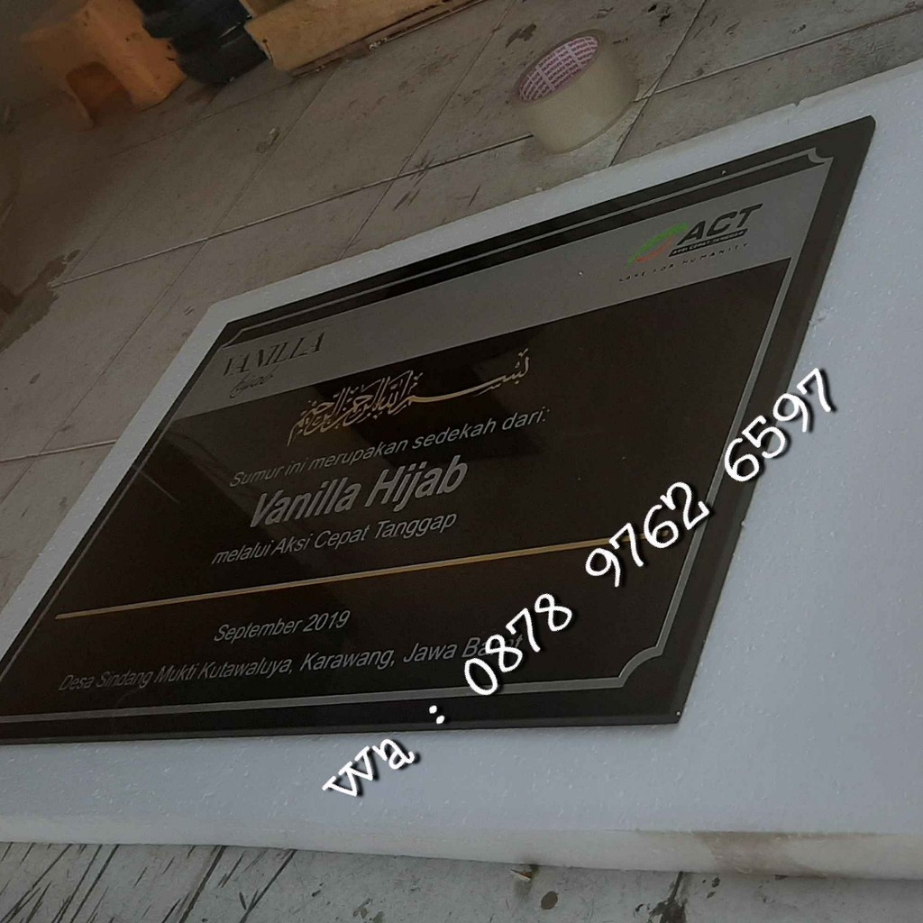 Prasasti peresmian 40x60