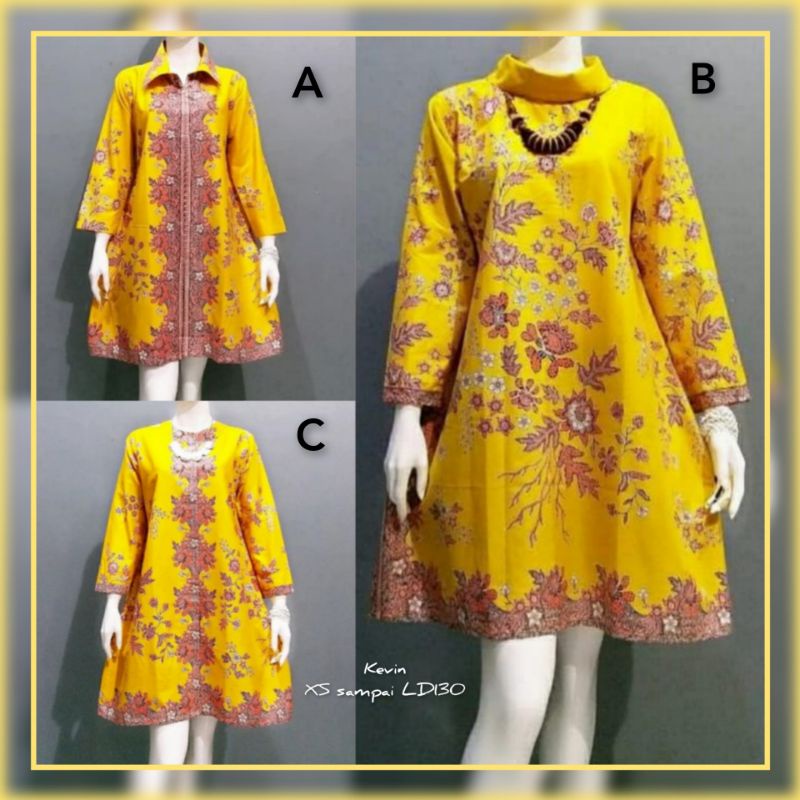 Baju Batik Wanita Jumbo Atasan Batik Wanita/Blus Batik Wanita/Blus Kantor Wanita/Tunik Batik
