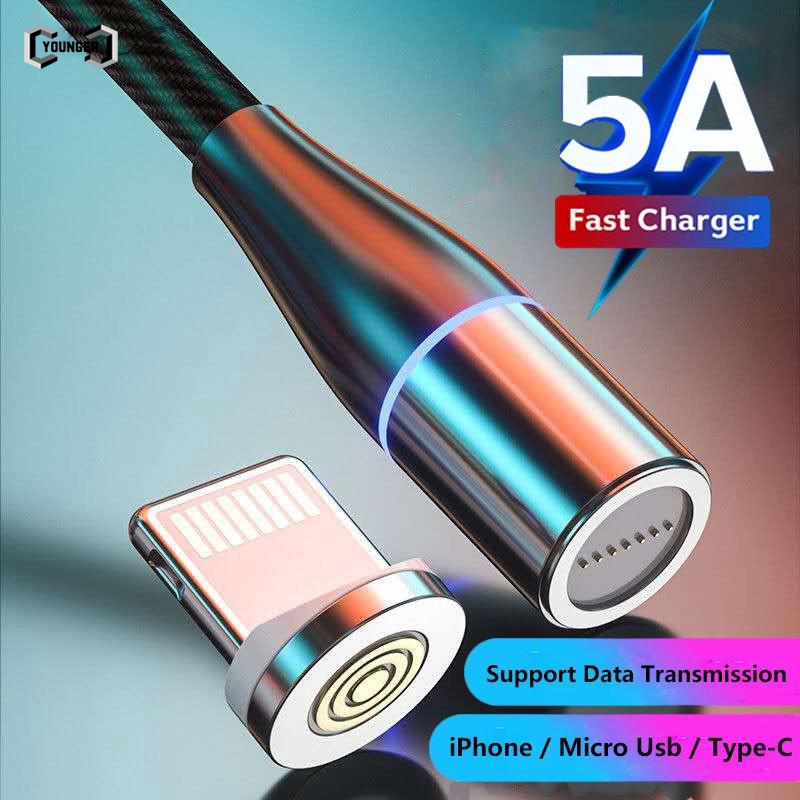 Kabel Data / Charger Micro USB / Tipe-C 5A Fast Charging Bahan Aluminum alloy