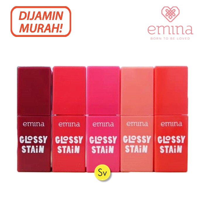 Jual Emina Glossy Stain Lip Tint Lipstik Emina BPOM