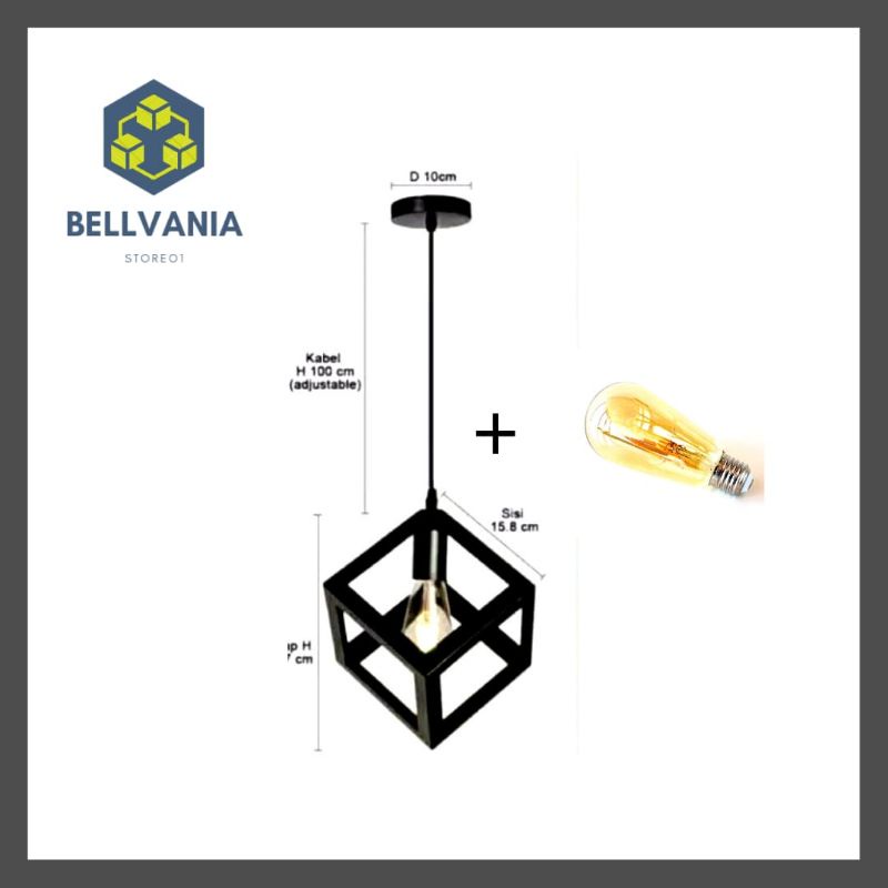 lampu gantung minimalis paket komplit