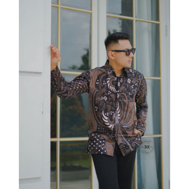 batik pria kemeja batik pria lengan panjang size m l xl xxl terlaris-2