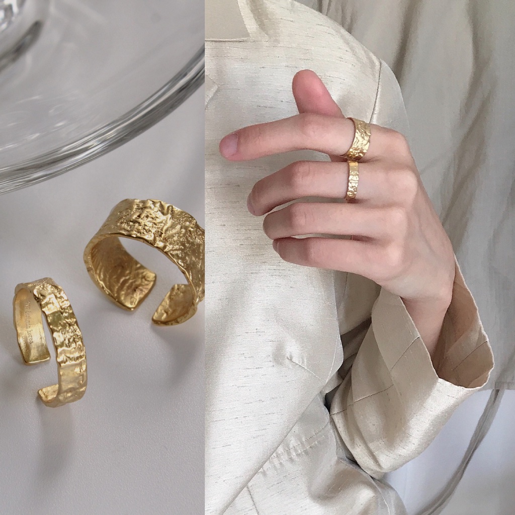 Cincin Bahan Alloy Hias Berlian Imitasizircon Bentuk Geometri Untuk Wanita