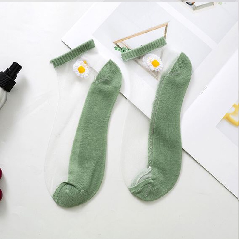 GANNISE - Kaos Kaki Polos Panjang Diatas Mata Kaki Kaoskaki Office Olahraga Fashion KK0007-KK0001 GREEN