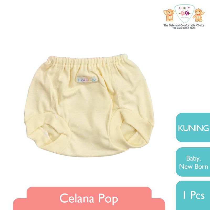 LIBBY Celana Pop polos warna 0-3, 3-6, 1 tahun 3 pcs