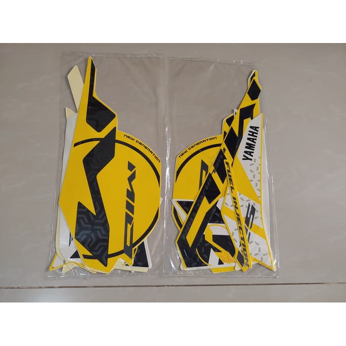 Sticker standart ori motor / Stiker Bodi & Lis Body & Striping Mio M3 2014 Kuning