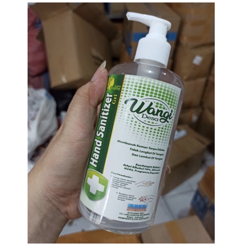 SANITIZER GEL CAIR ANTISEPTIC 500 ml Hand Sanitizer Wangi Desa Kemenkes