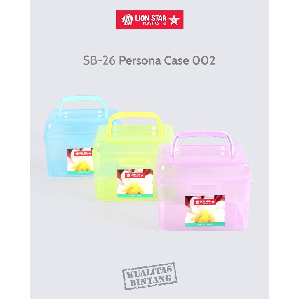 LION STAR Persona Case 002 SB-26 Kotak P3k/ Box Obat/ Kotak Kosmetik/ Tempat Kapas/ Box Make UP/ Tem