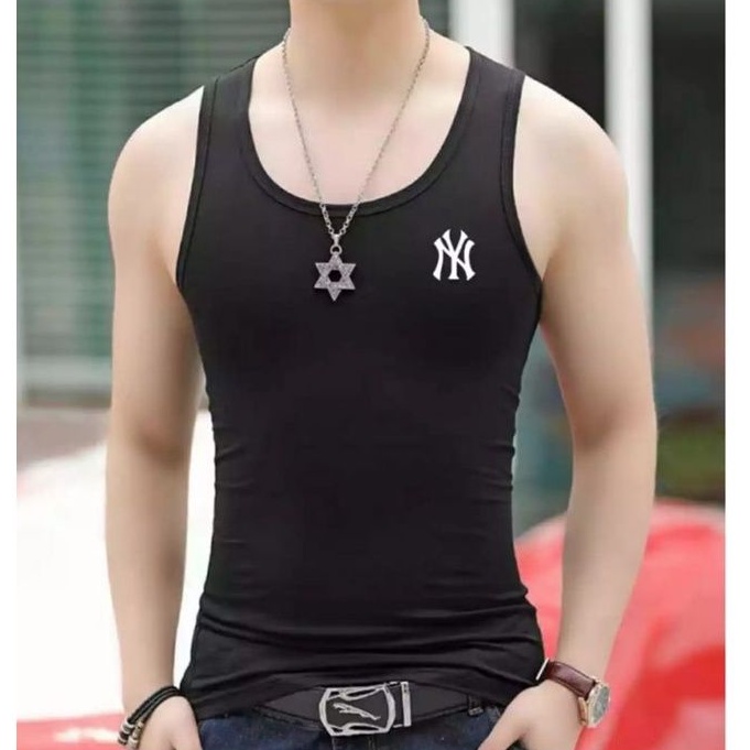 N_S Kaos Singlet Pria Pakain Pria Motif N_Y