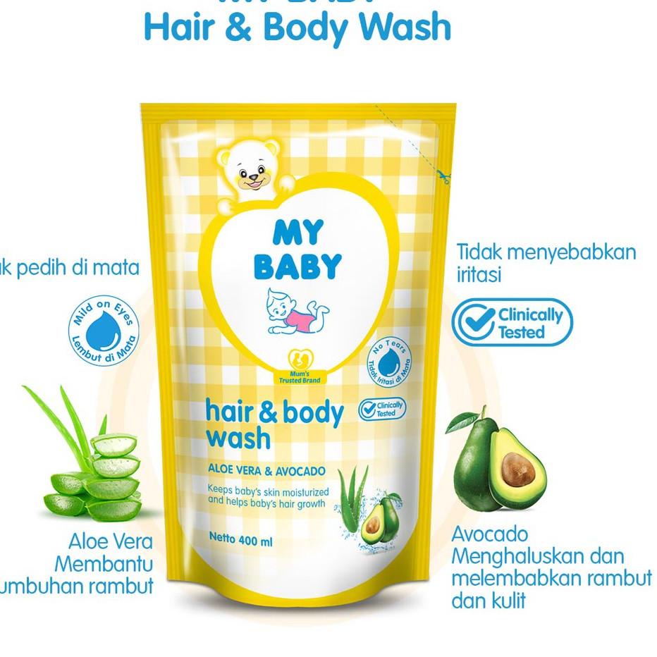 ✤ MY BABY Hair & Body Wash [Refill 400mL] - Sampo & Sabun Bayi 2 in 1 ♞