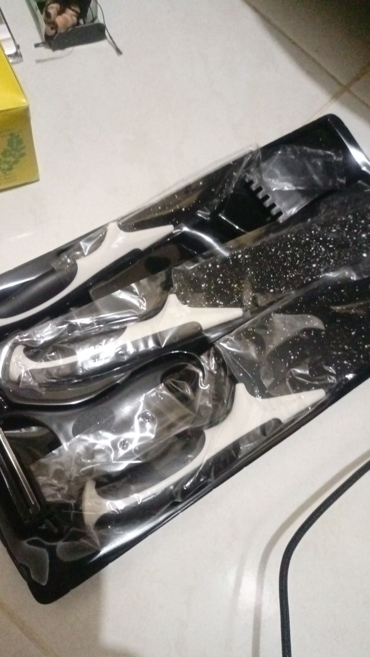 Pisau Dapur Set 5 In 1 / Pisau Batu Maifan / Pisau Set Keramik / Pisau Koki Premium /pisau Serbaguna