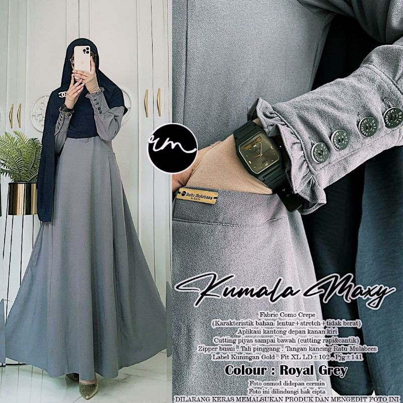 Kumala Maxy By Ratu Mulabees (Gamis Ratu) READY STOK