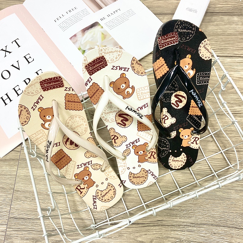 SANDAL JEPIT WANITA RILAKKUMA BISKUIT | SENDAL JAPIT CEWE DEWASA LUCU SEKALI