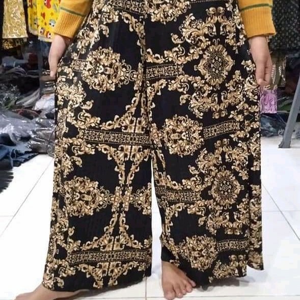 KULOT PLISKET MOTIF SULTAN / CELANA PANJANG WANITA MOTIF