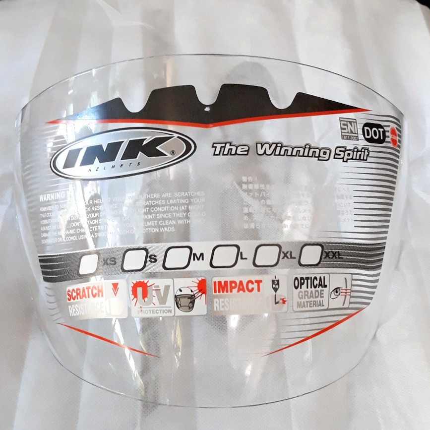 Kaca Original Helm INK CX 22/INK CX 25/INK CX 390/KYT Forza/KYT Romeo Clear/Bening