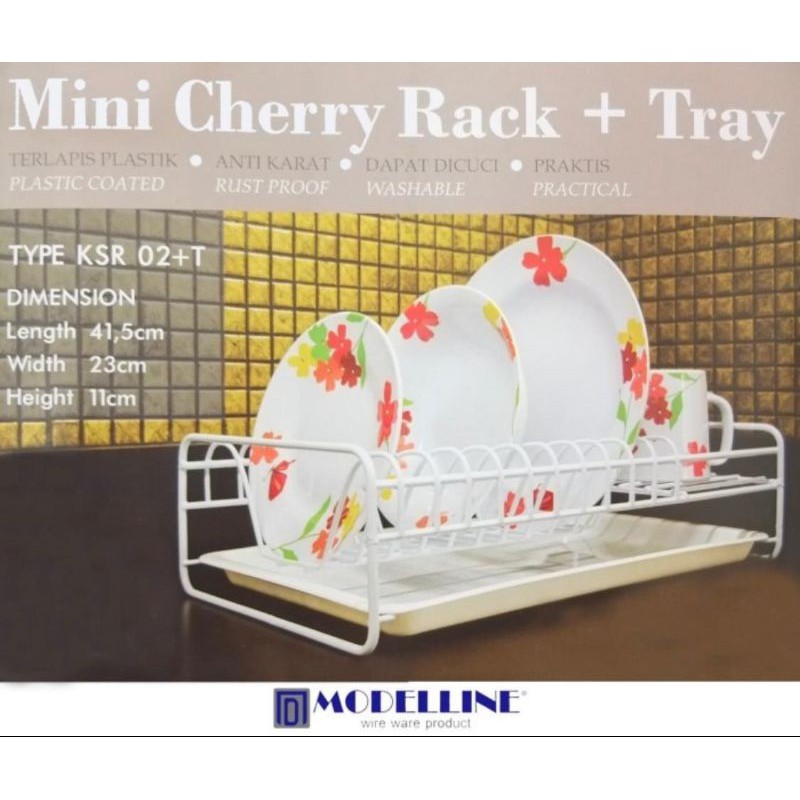 Modelline-Rak Piring Mini + Nampan / Mini Cherry Rack + Tray Anti Karat!!!