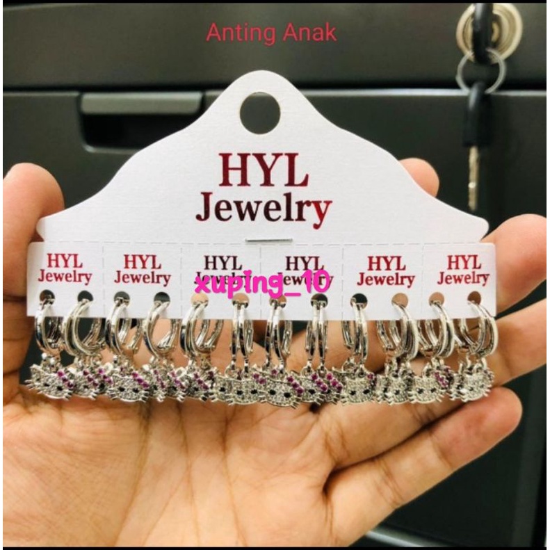 Anting anak kitty silver perhiasan xuping A0427 1 pcs