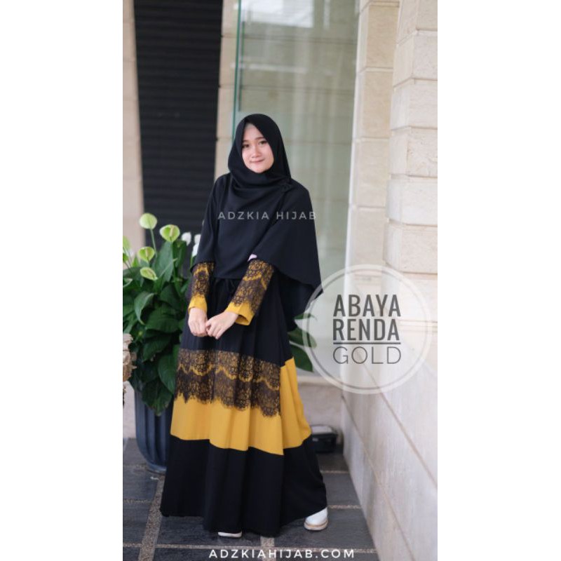 abaya renda set syar'i diskon 50rb